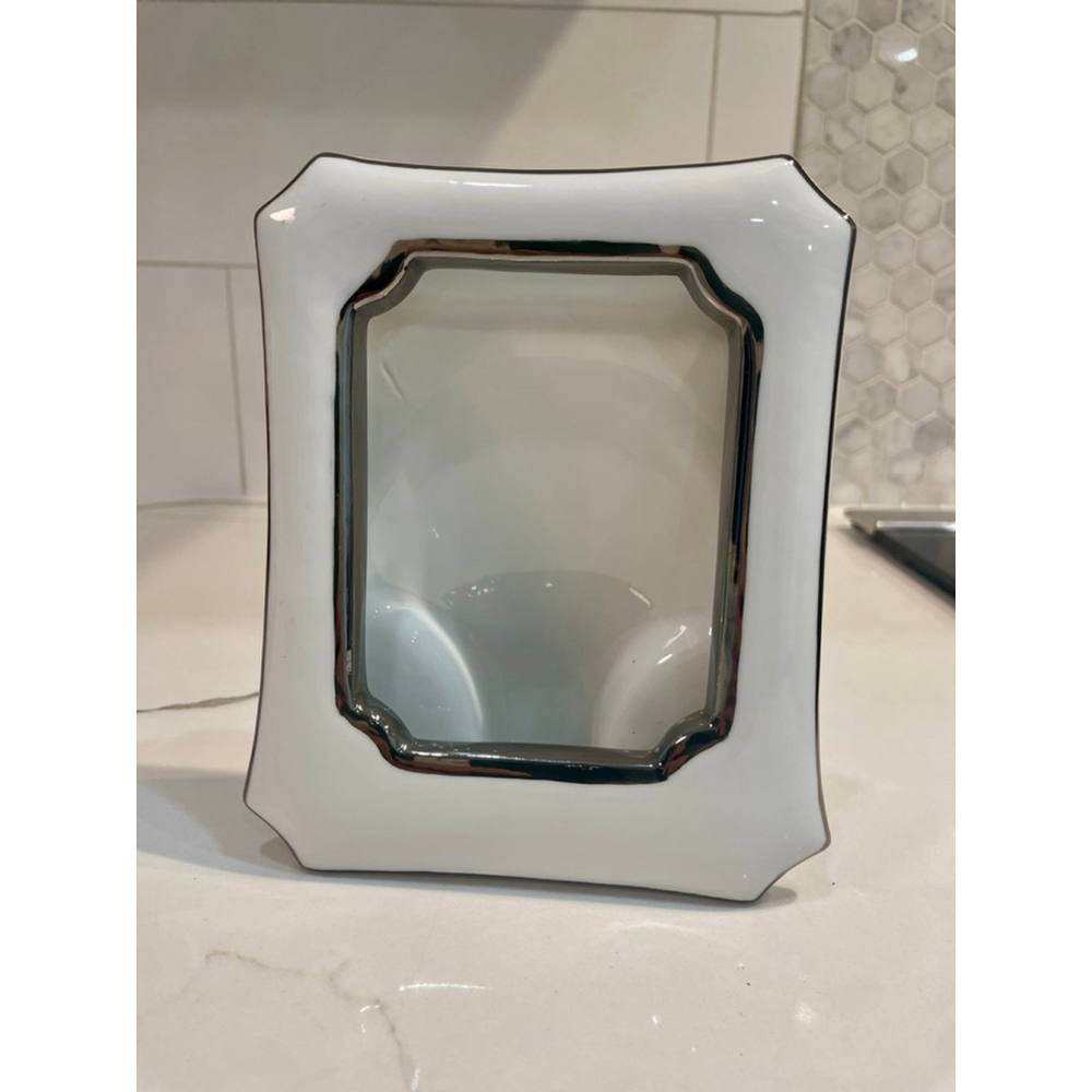 Giftecraft Vintage Japan Ceramic Silver Picture Frame Traditional Wedding